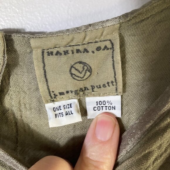 Womens J Morgan Puett Cotton Lagenlook Back Snap Tunic Asymetrical OS - Picture 5 of 7